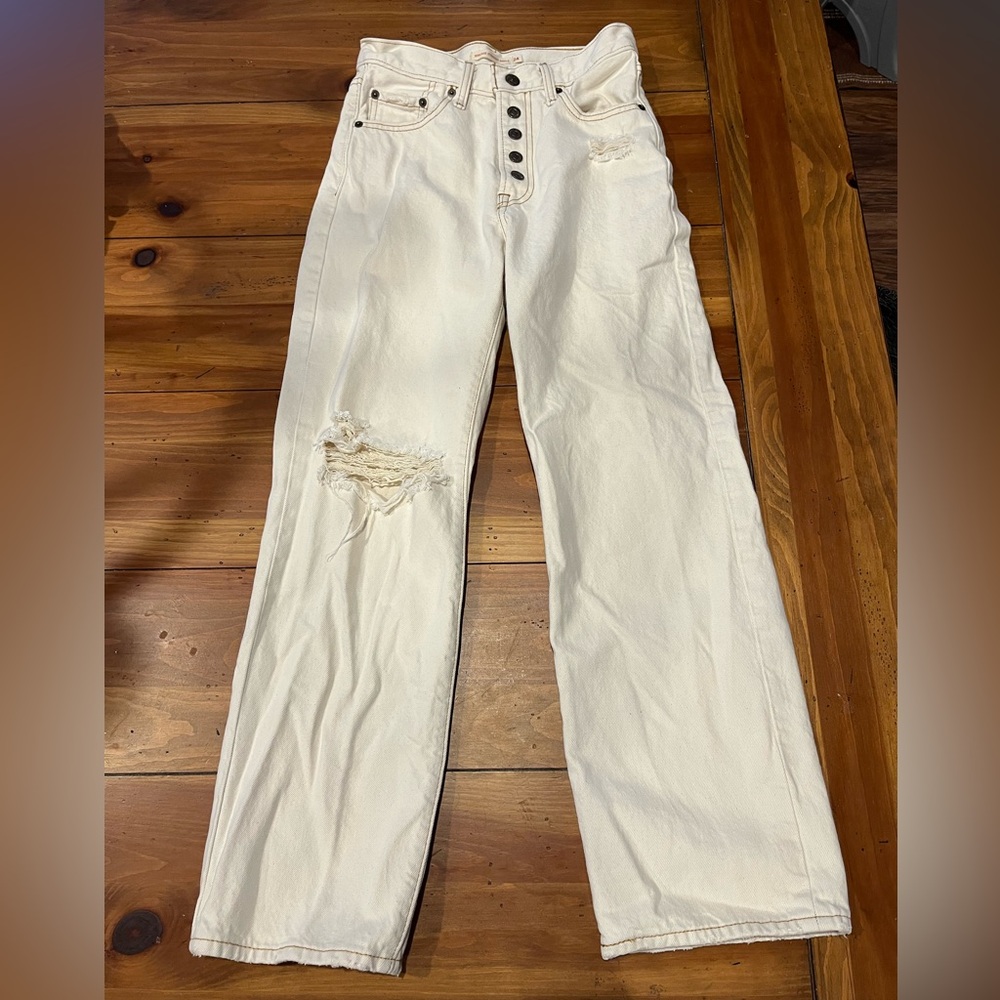 Levi’s snap ribcage straight ankle jeans